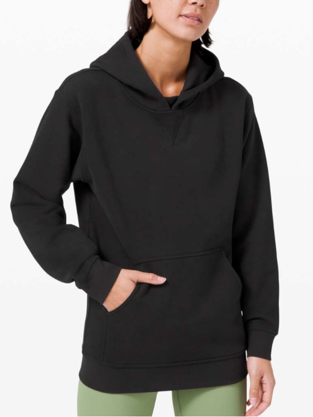 lululemon All Yours Hoodie Black Women's Fleece Hooded Pullover Size 8